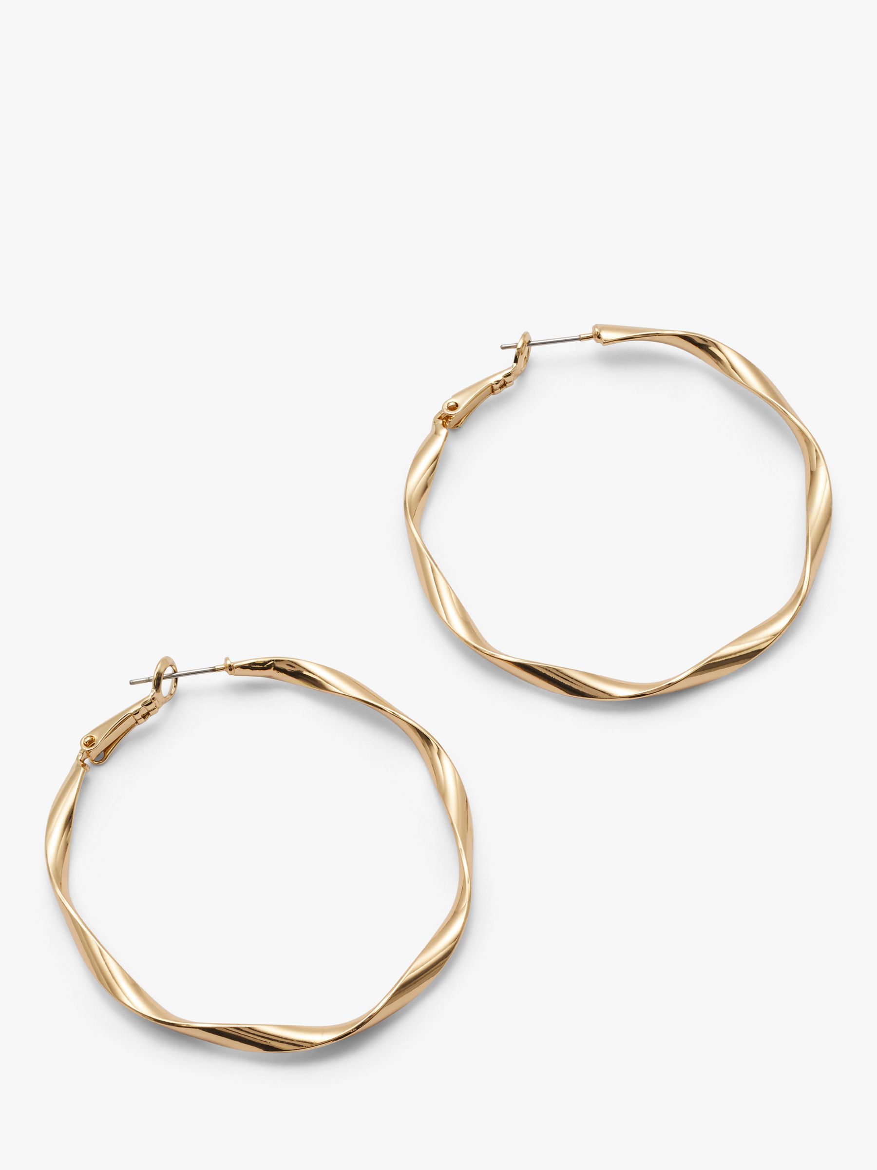 John Lewis & Partners Twisted Hoop Earrings, Gold