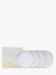 Tokyo Design Studio Nippon White Tea Plates, Set of 4, White/Gold
