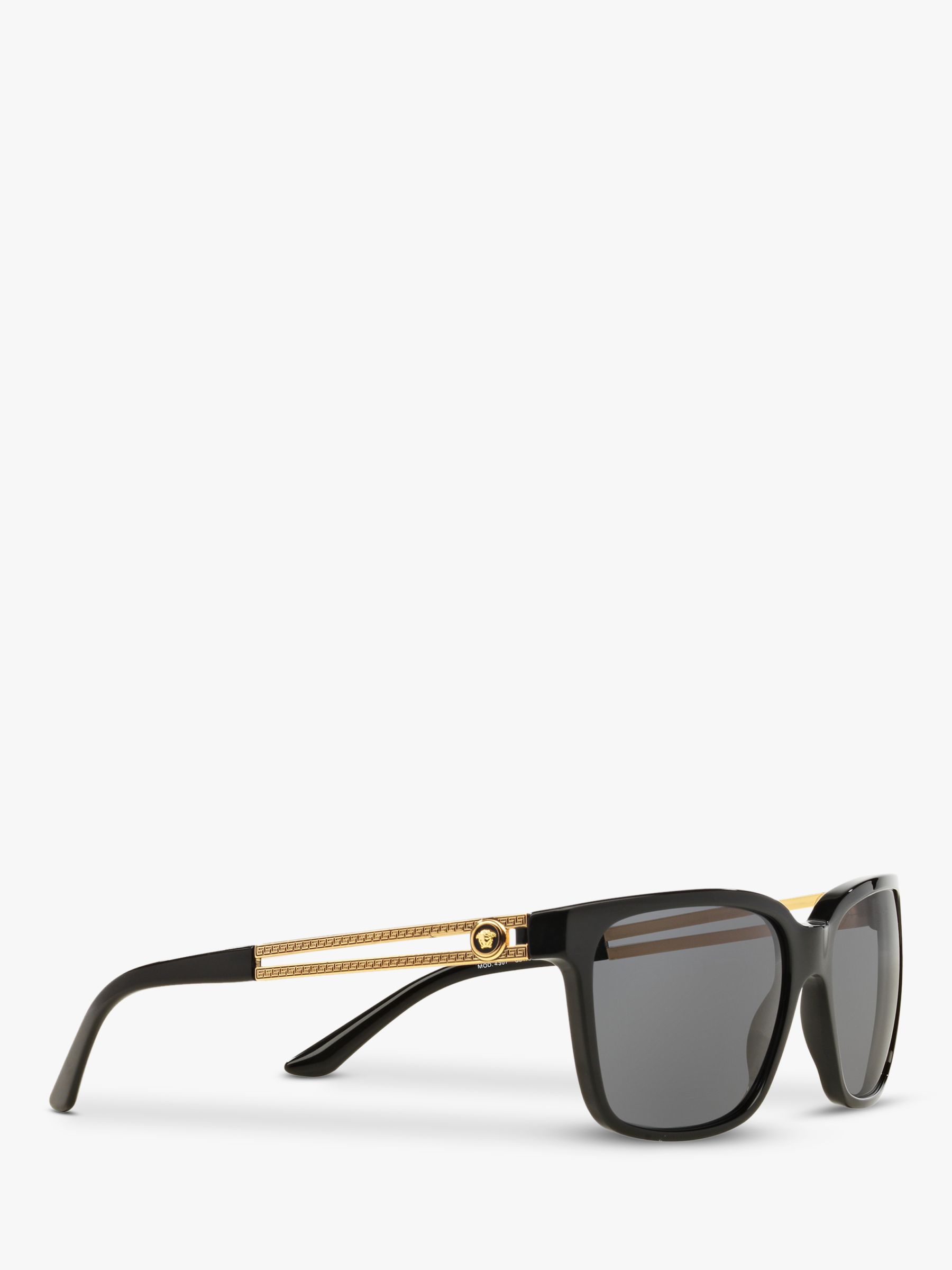 Buy Versace VE4307 Men's Square Sunglasses, Black/Grey Online at johnlewis.com