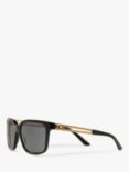 Versace VE4307 Men's Square Sunglasses, Black/Grey