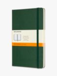 Moleskine Large Hard Cover Ruled Notebook, Green
