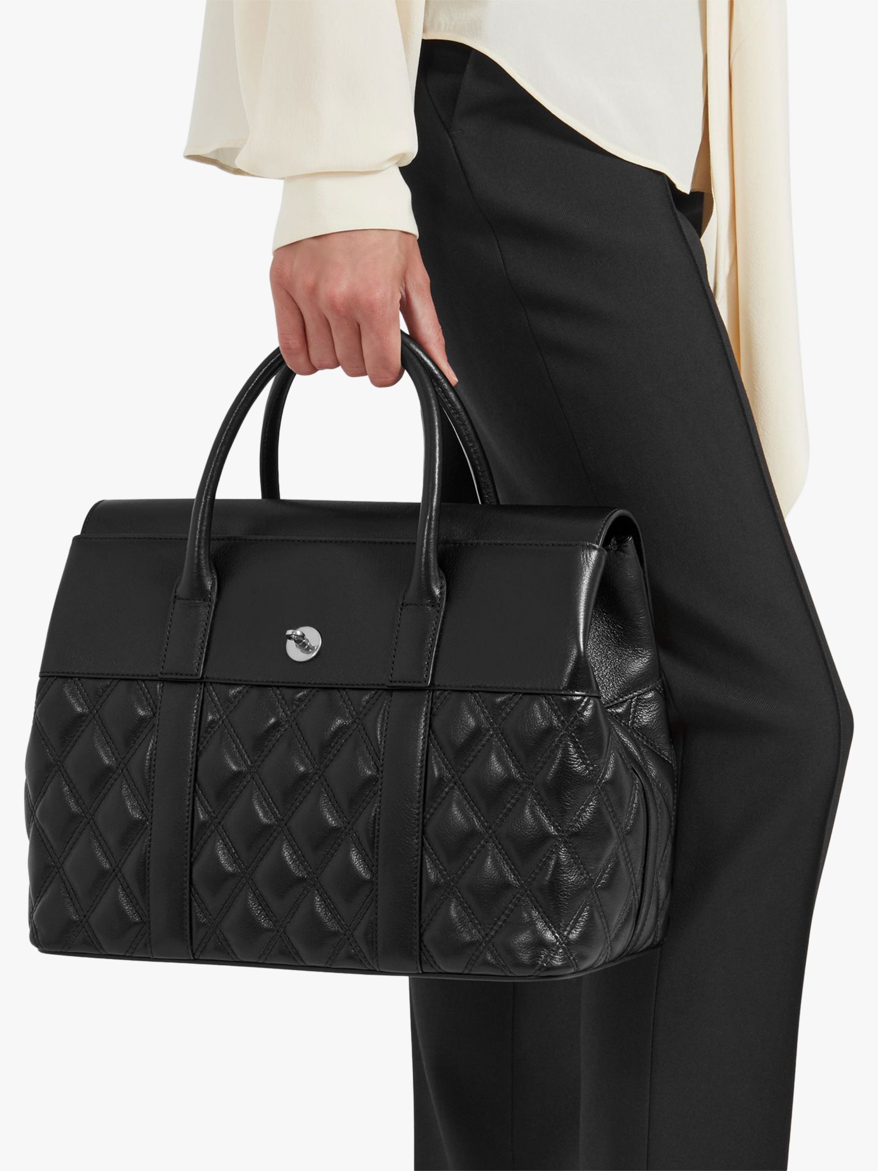 mulberry black quilted bag