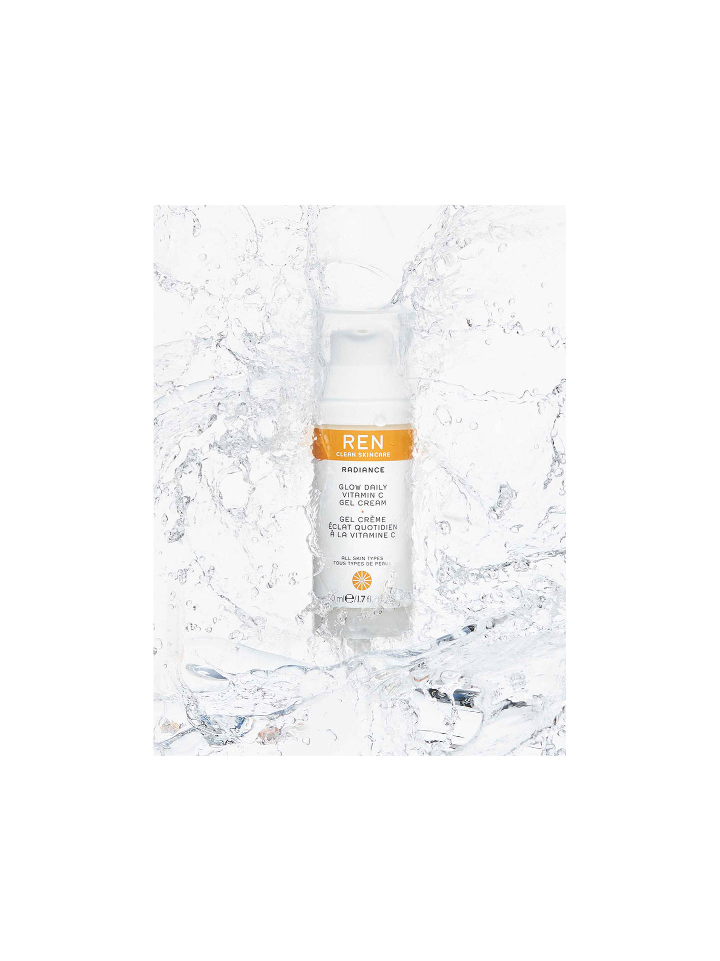 Ren Clean Skincare Radiance Glow Daily Vitamin C Gel Cream 50ml At John Lewis Partners