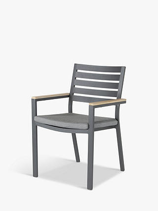 KETTLER Elba Garden Dining Chair, FSC-Certified (Teak Wood), Charcoal