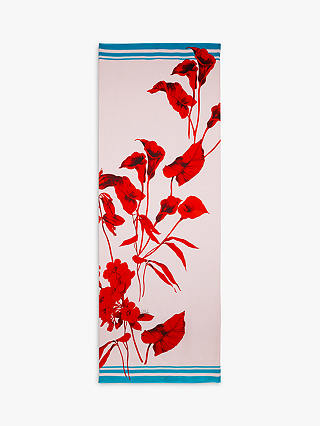 Ted Baker Caycee Fantasia Floral Silk Scarf, Dusky Pink/Multi