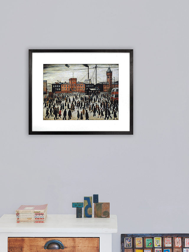LS Lowry - Going To Work 1943 Framed Print & Mount, 64.8 x 80.2cm