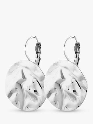 DYRBERG/KERN Zaela French Hook Hammered Circle Drop Earrings