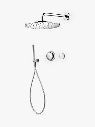 Aqualisa Rise Digital Concealed Gravity Pumped Hand Shower with Wall Fixed Head, Dia.25cm