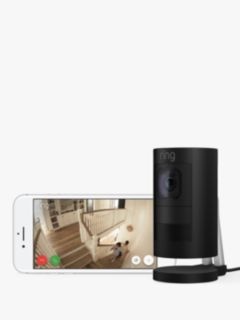 Ring Stick Up Cam Elite Smart Security Camera with Built-in Wi-Fi, Wired, Black