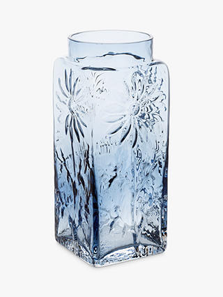 Dartington Crystal Marguerite Extra Large Vase, H21cm, Ink Blue