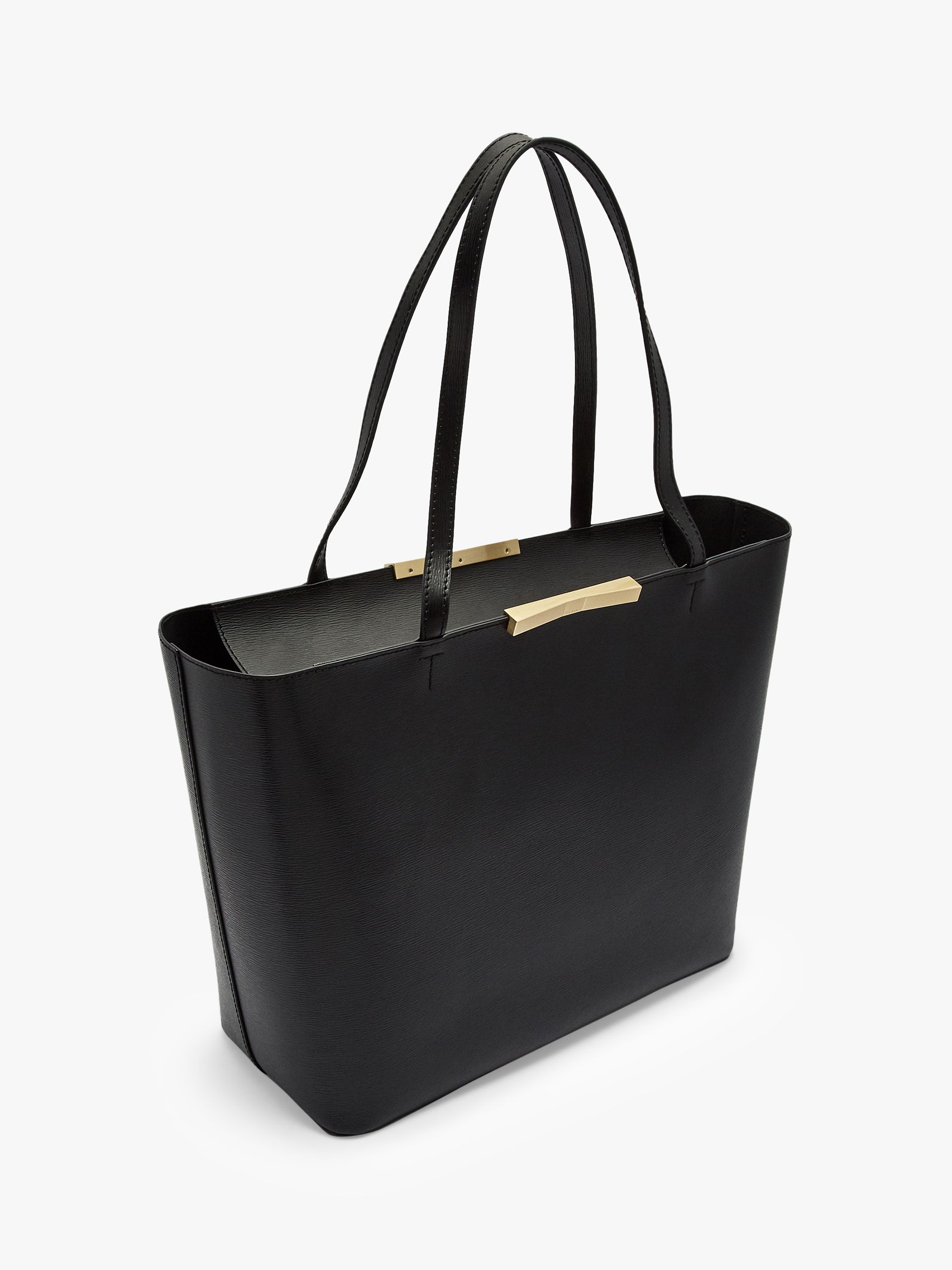 black shopper handbag