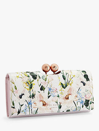 Ted Baker Clarita Floral Print Leather Matinee Purse, Pink/Multi
