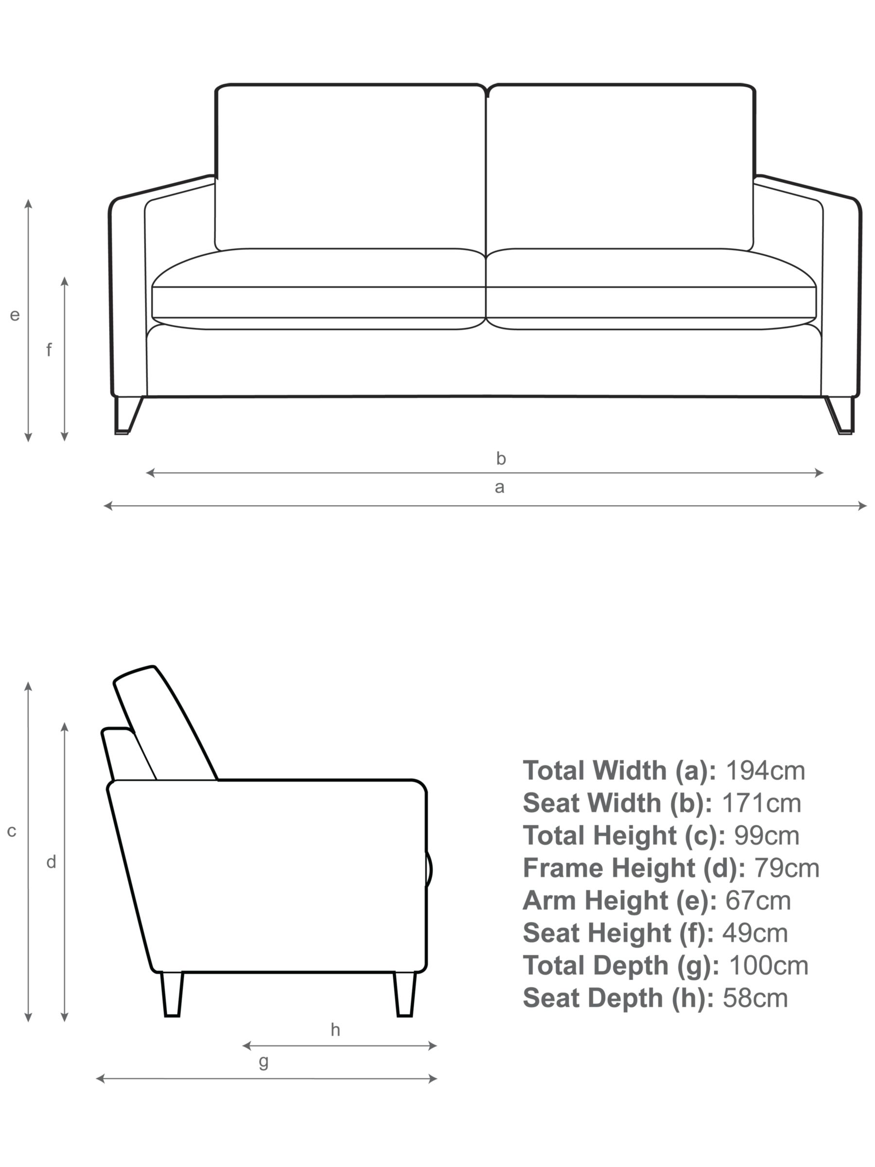 John Lewis Bailey High Back Large 3 Seater Sofa