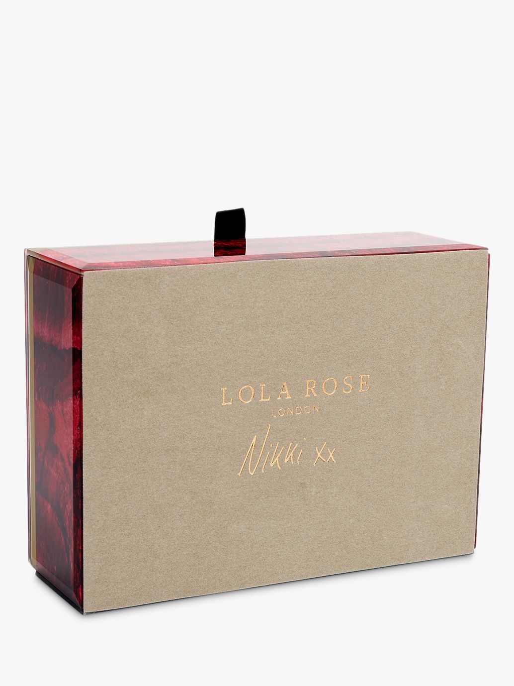Lola Rose Patterned Jewellery Box, Fuchsia at John Lewis