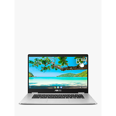 ASUS Chromebook C523, Intel Pentium Processor, 4GB RAM, 64GB eMMC, 15.6” Full HD, Silver Metal