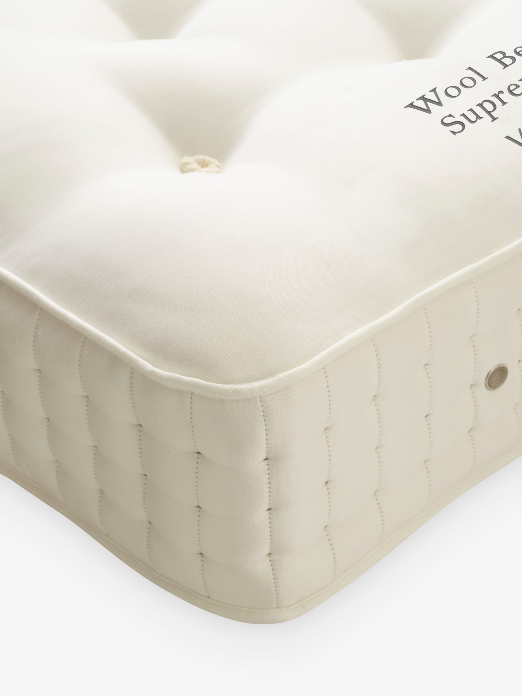 Photo of Vispring wool bedstead supreme 1700 pocket spring mattress medium tension extra long single
