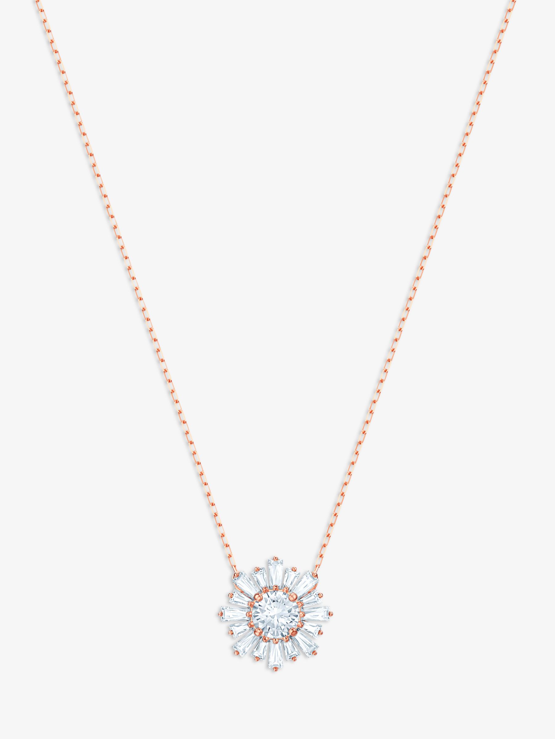 Swarovski Crystal Sunshine Pendant Necklace, Rose Gold at John Lewis ...