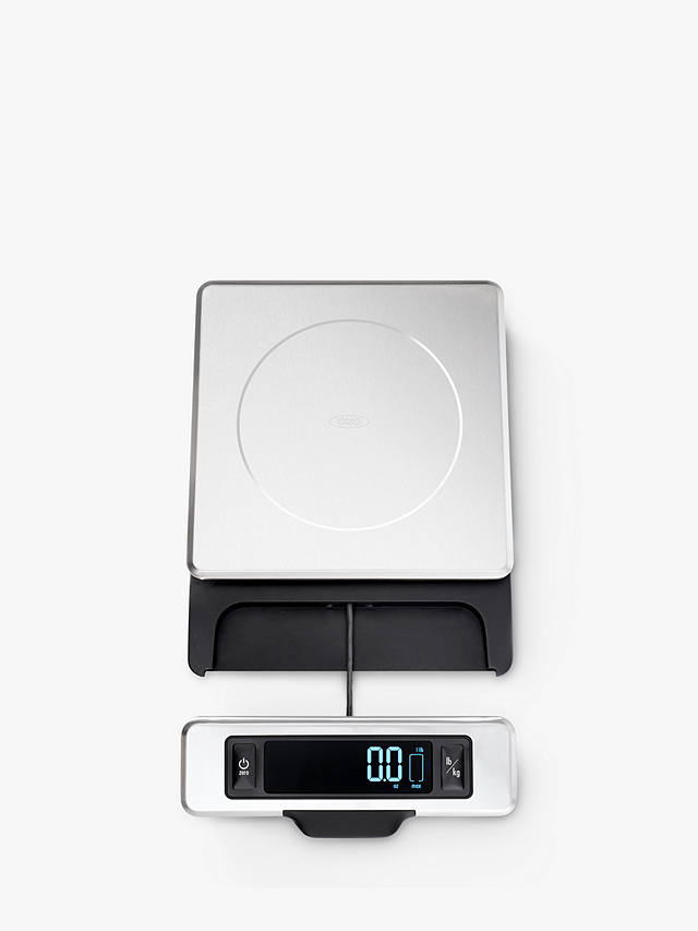 OXO Good Grips Stainless Steel Electronic Digital Kitchen Scale, Silver, 5kg