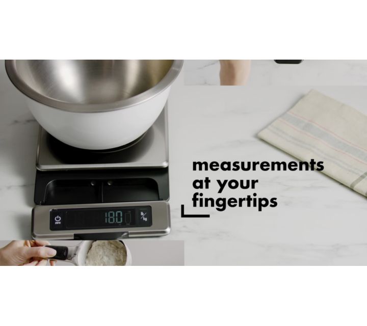 Oxo Good Grips Stainless Steel Digital Kitchen Scale With Pull Out Display Silver 5kg