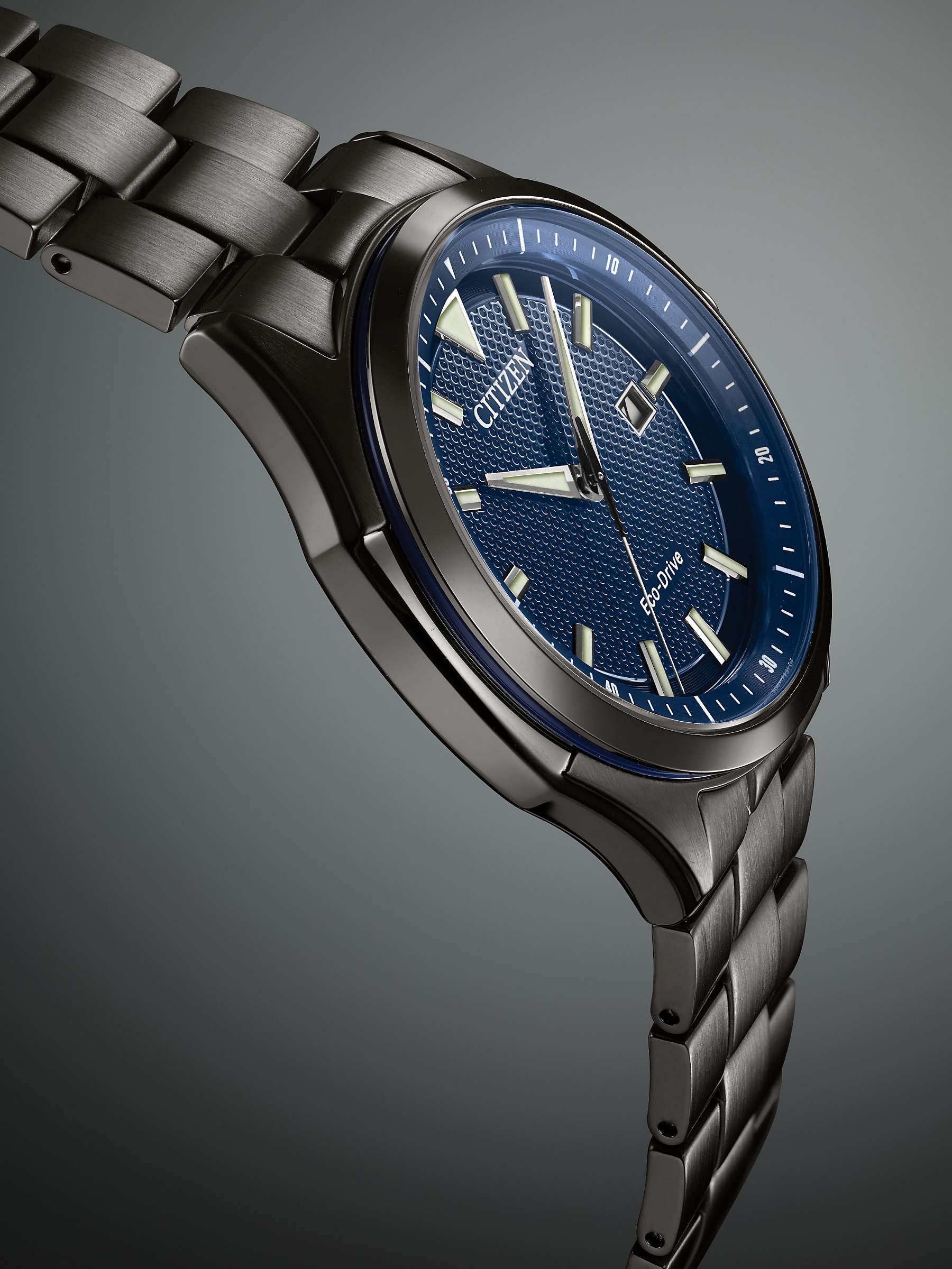 Buy Citizen AW1147-52L Men's Sport Date Bracelet Strap Watch, Gunmetal/Blue Online at johnlewis.com