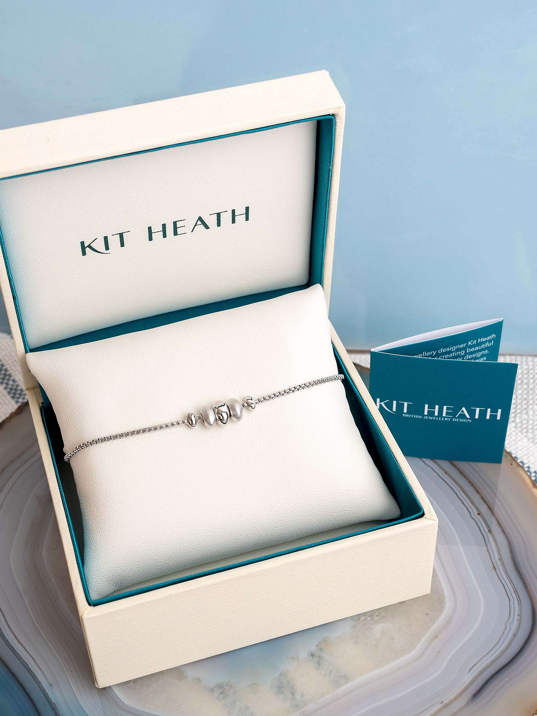 Buy Kit Heath Triple Pebble Slider Chain Bracelet, Silver Online at johnlewis.com