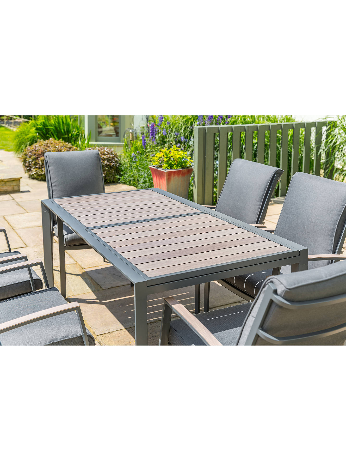 LG Outdoor Milan 6-Seat Extendable Garden Table and Chairs Dining Set
