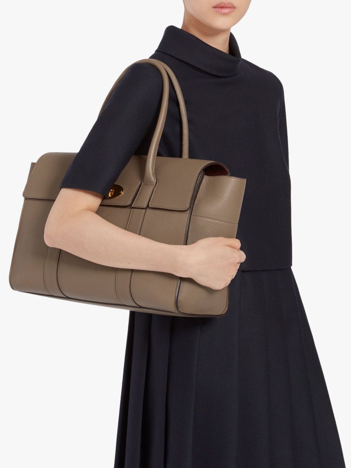 mulberry bayswater small grained leather tote