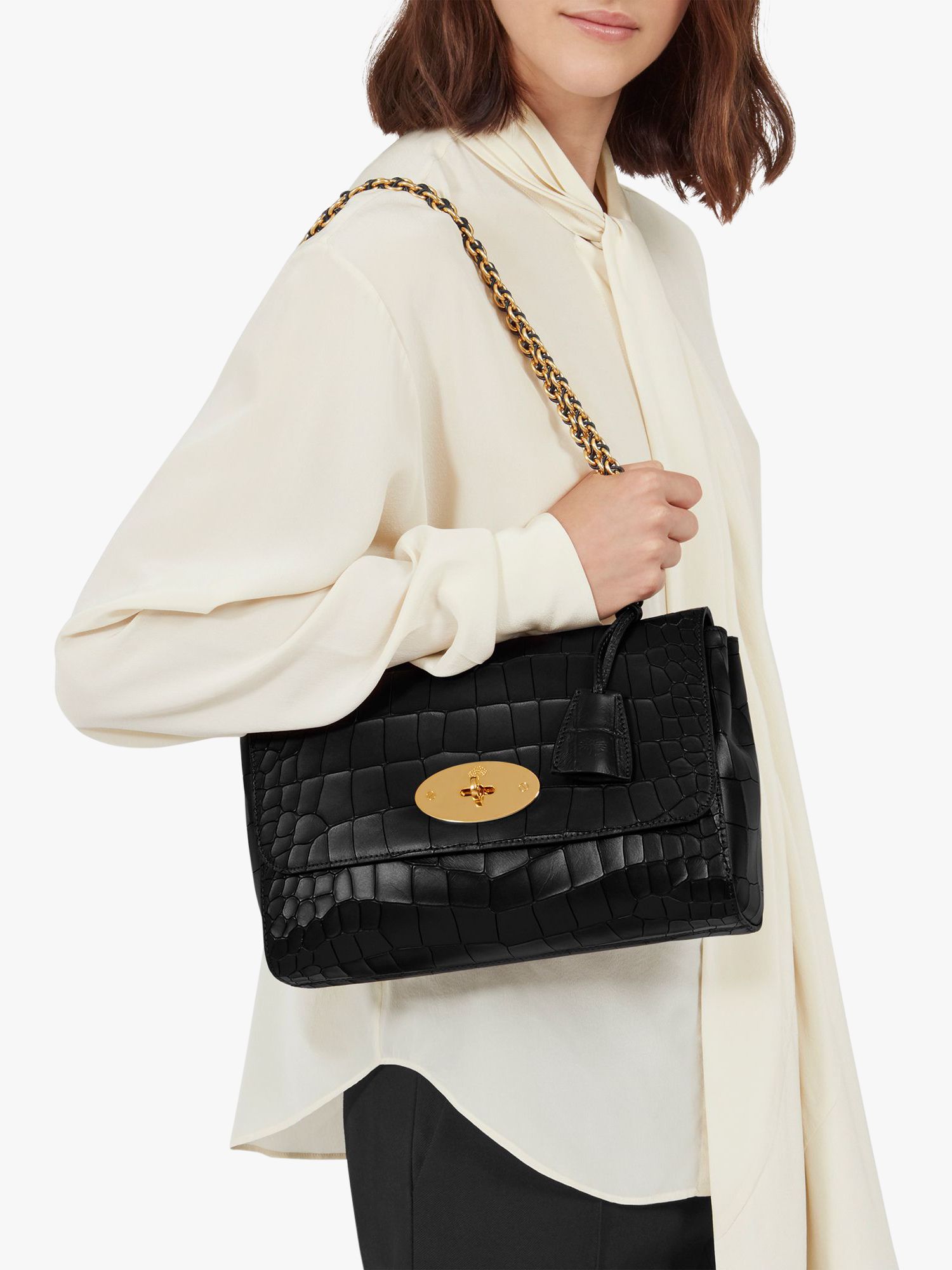 black lily mulberry bag