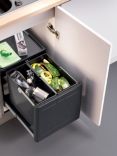 BLANCO Select Botton Manual Under Counter 2 Section Pull-Out Kitchen Bin, 26L