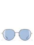 CHANEL Round Sunglasses CH4251J Silver/Blue