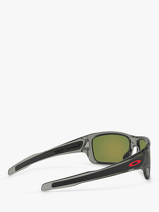 Oakley OO9263 Men's Turbine Prizm Polarised Sunglasses, Grey/Mirror Red