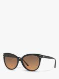 Michael Kors MK2045 Women's Cat Eye Sunglasses, Black/Grey Gradient