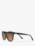 Michael Kors MK2045 Women's Cat Eye Sunglasses, Black/Grey Gradient