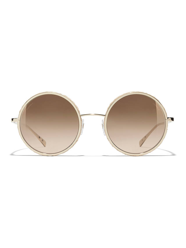 CHANEL Round Sunglasses CH4250 Gold/Brown Gradient