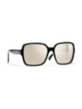 CHANEL Rectangular Sunglasses CH5408 Black/Mirror Gold