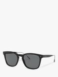 Giorgio Armani AR8120 Men's Square Sunglasses, Black/Grey