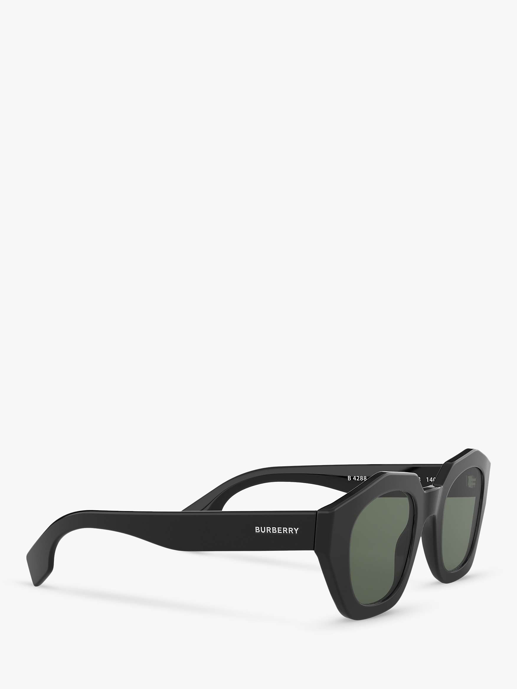 Buy Burberry BE4288 Women's Irregular Sunglasses, Black/Green Online at johnlewis.com