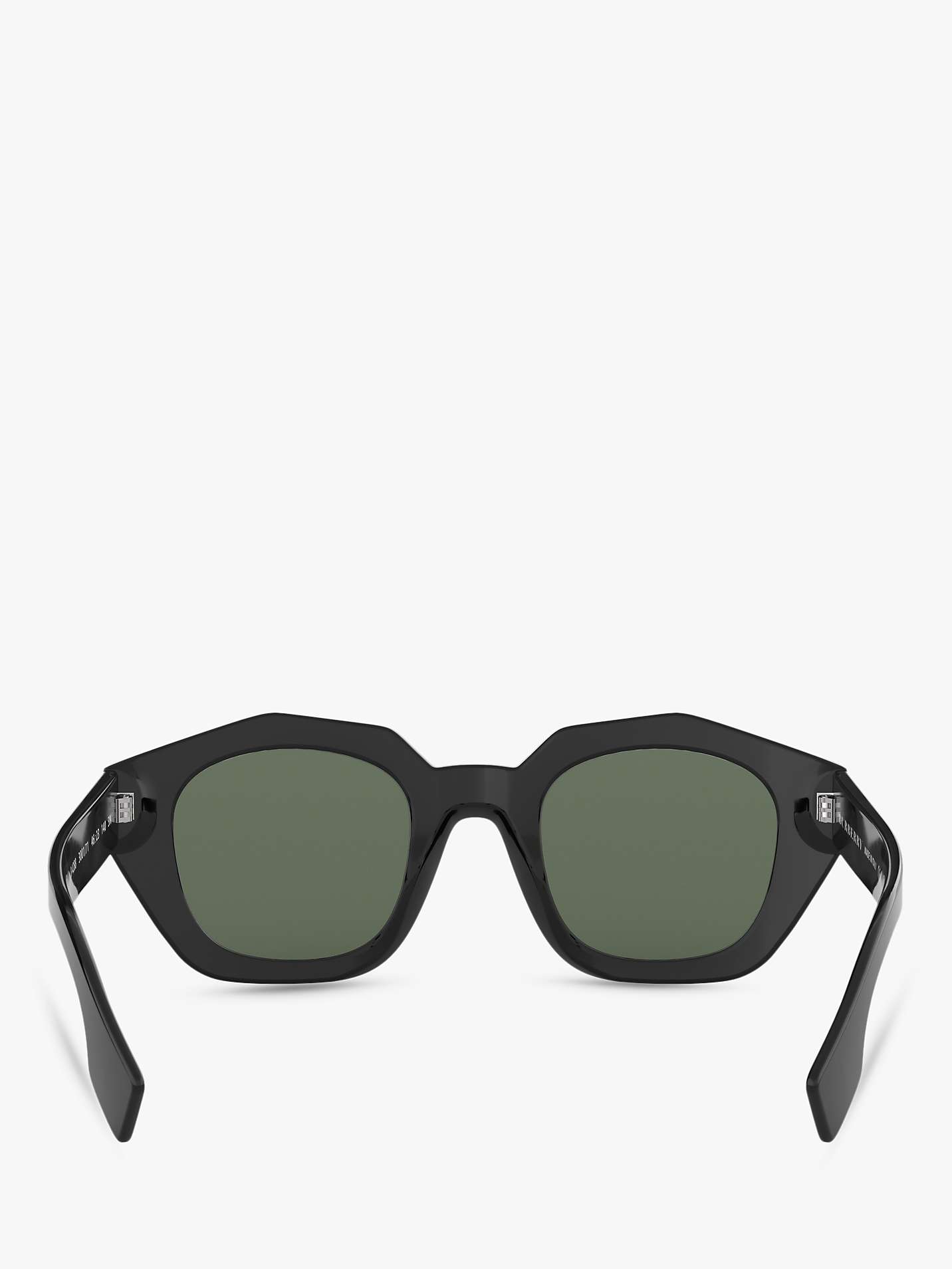 Buy Burberry BE4288 Women's Irregular Sunglasses, Black/Green Online at johnlewis.com