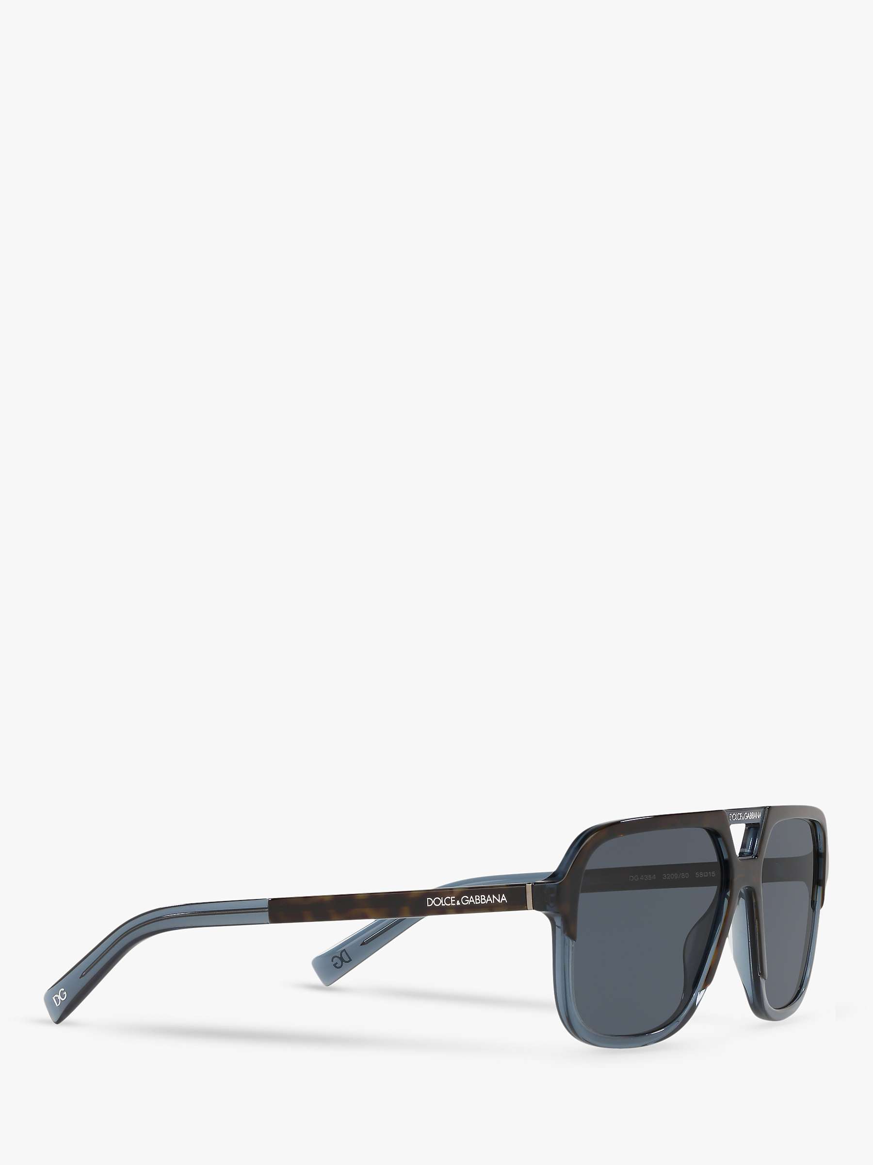 Buy Dolce & Gabbana DG4354 Men's Square Sunglasses, Brown/Blue Online at johnlewis.com