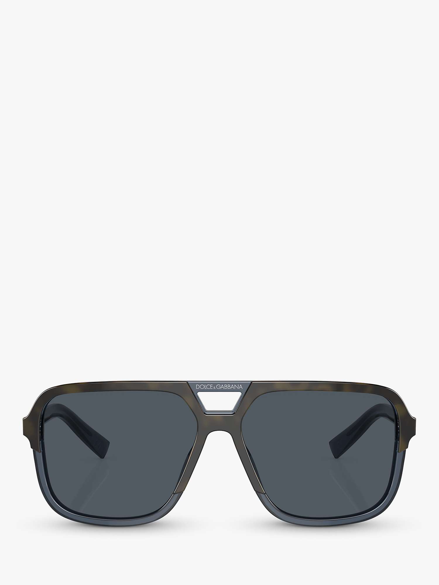 Buy Dolce & Gabbana DG4354 Men's Square Sunglasses, Brown/Blue Online at johnlewis.com