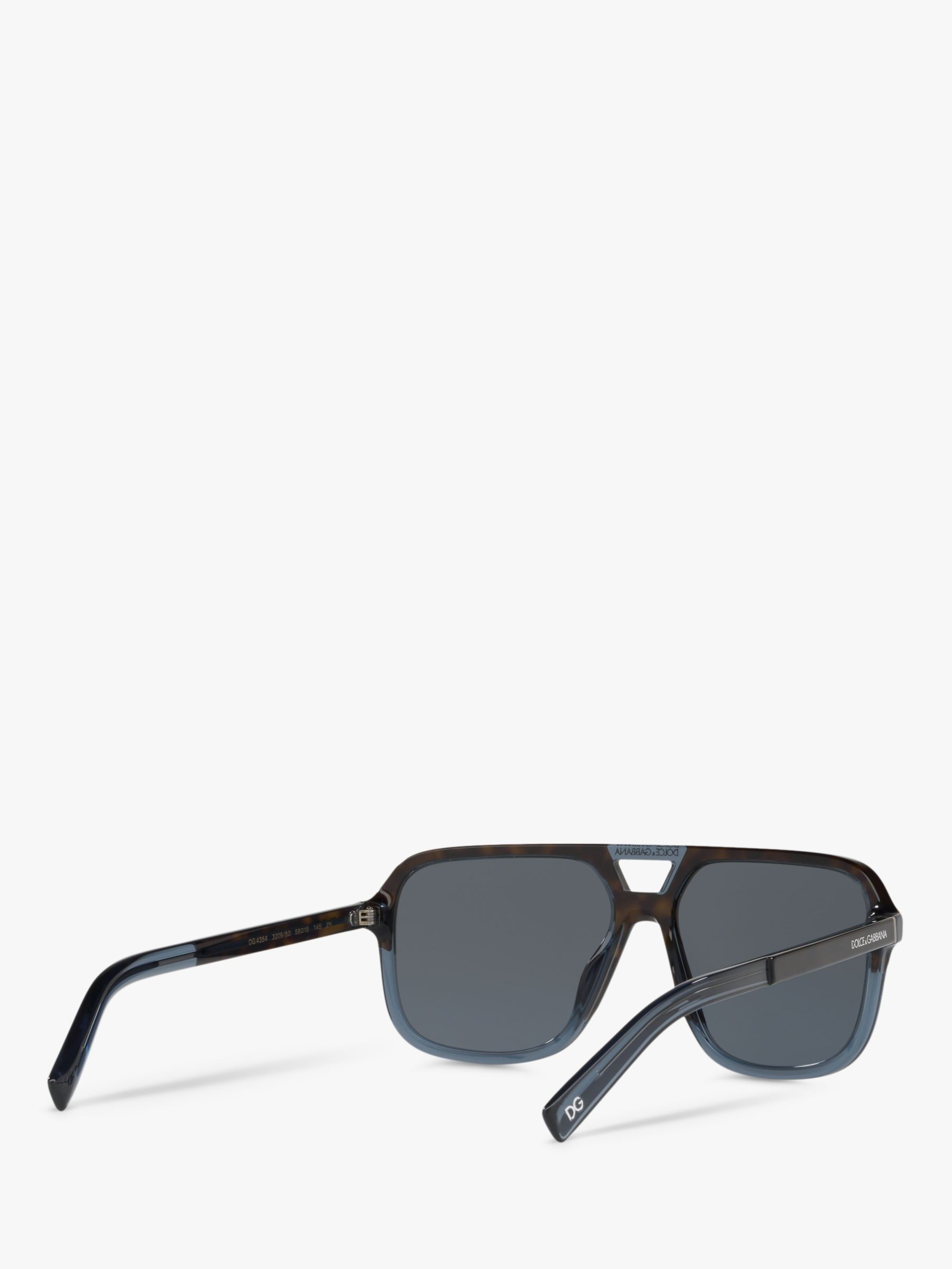 Dolce & Gabbana DG4354 Men's Square Sunglasses, Brown/Blue at John ...