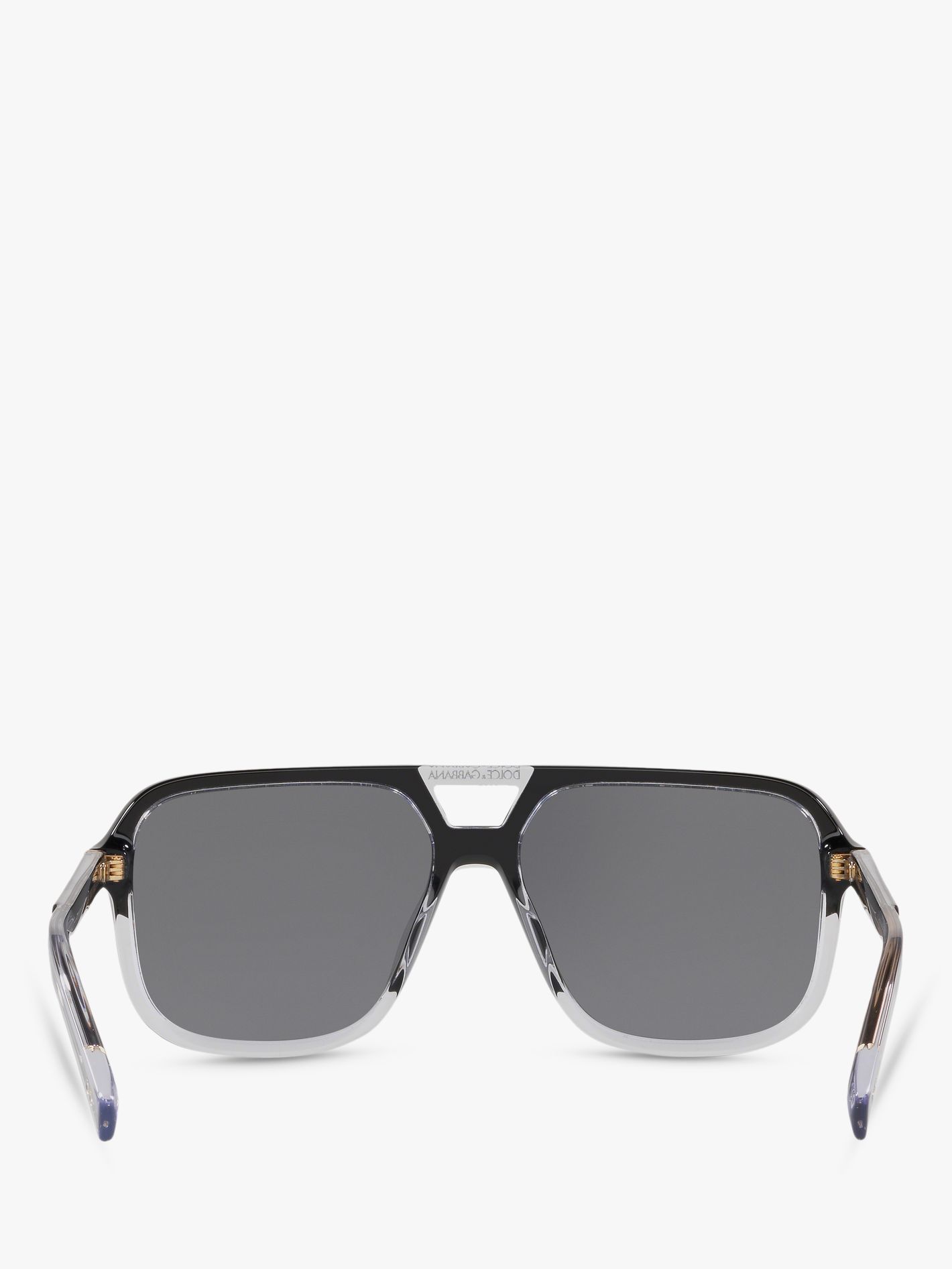 Buy Dolce & Gabbana DG4354 Men's Polarised Square Sunglasses, Black Clear/Grey Online at johnlewis.com