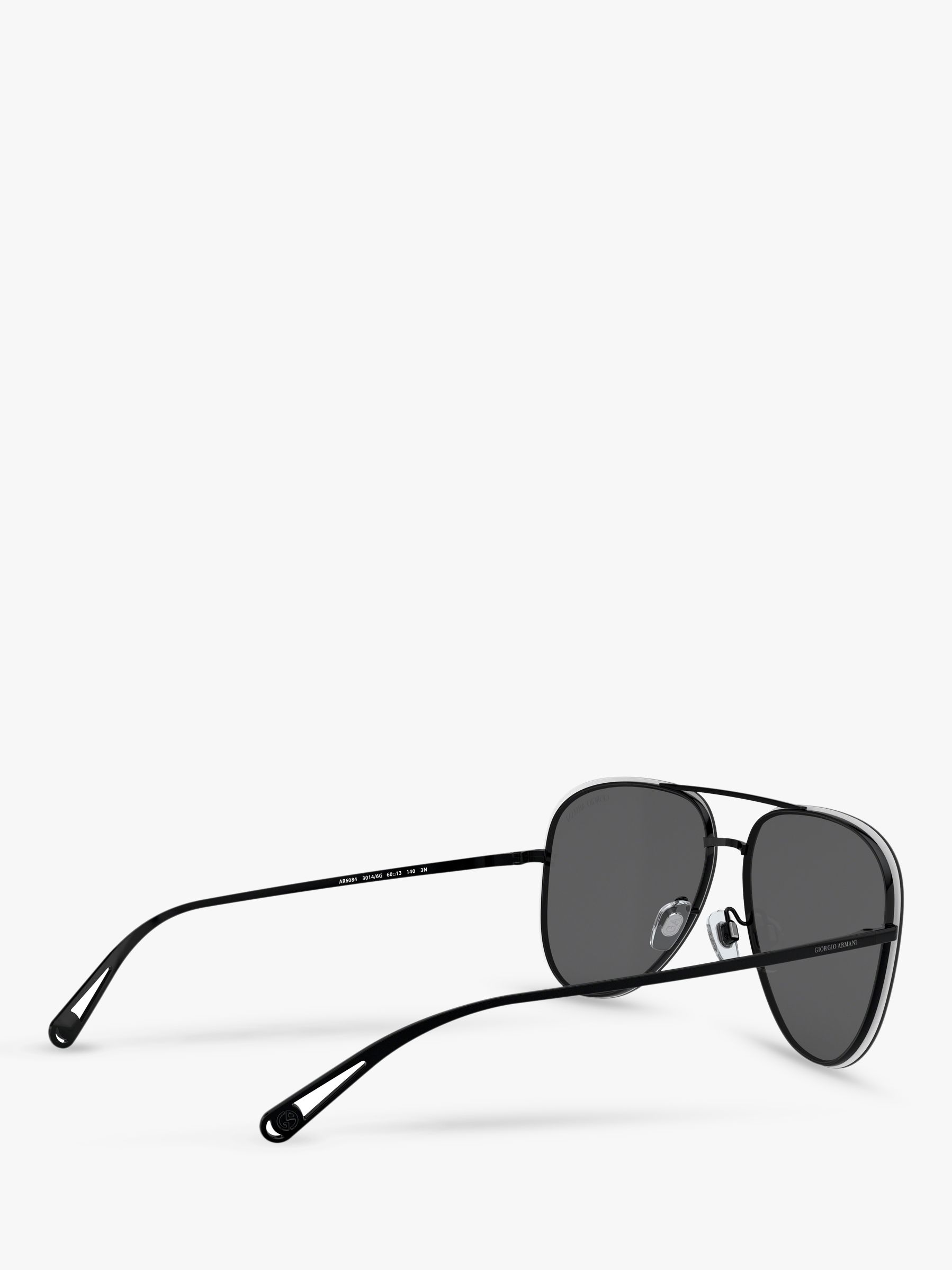 Giorgio Armani AR6084 Women s Aviator Sunglasses Black Mirror