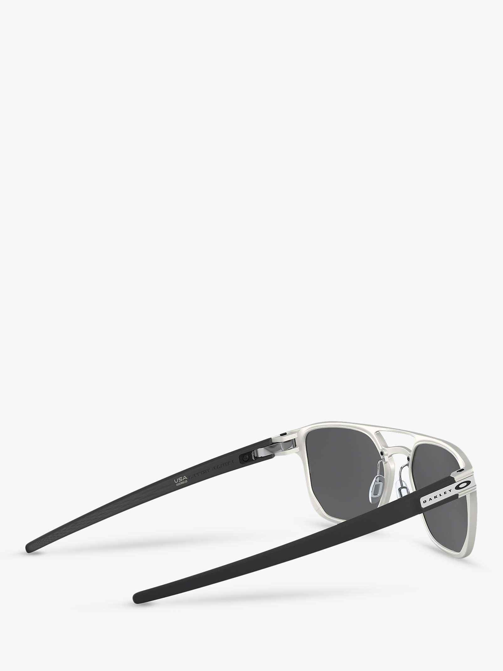 Buy Oakley OO4128 Men's Latch Alpha Polarised Round Sunglasses Online at johnlewis.com