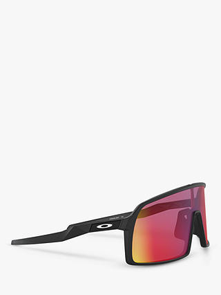 Oakley OO9406 Men's Sutro Prizm Rectangular Sunglasses, Matte Black/Mirror Orange