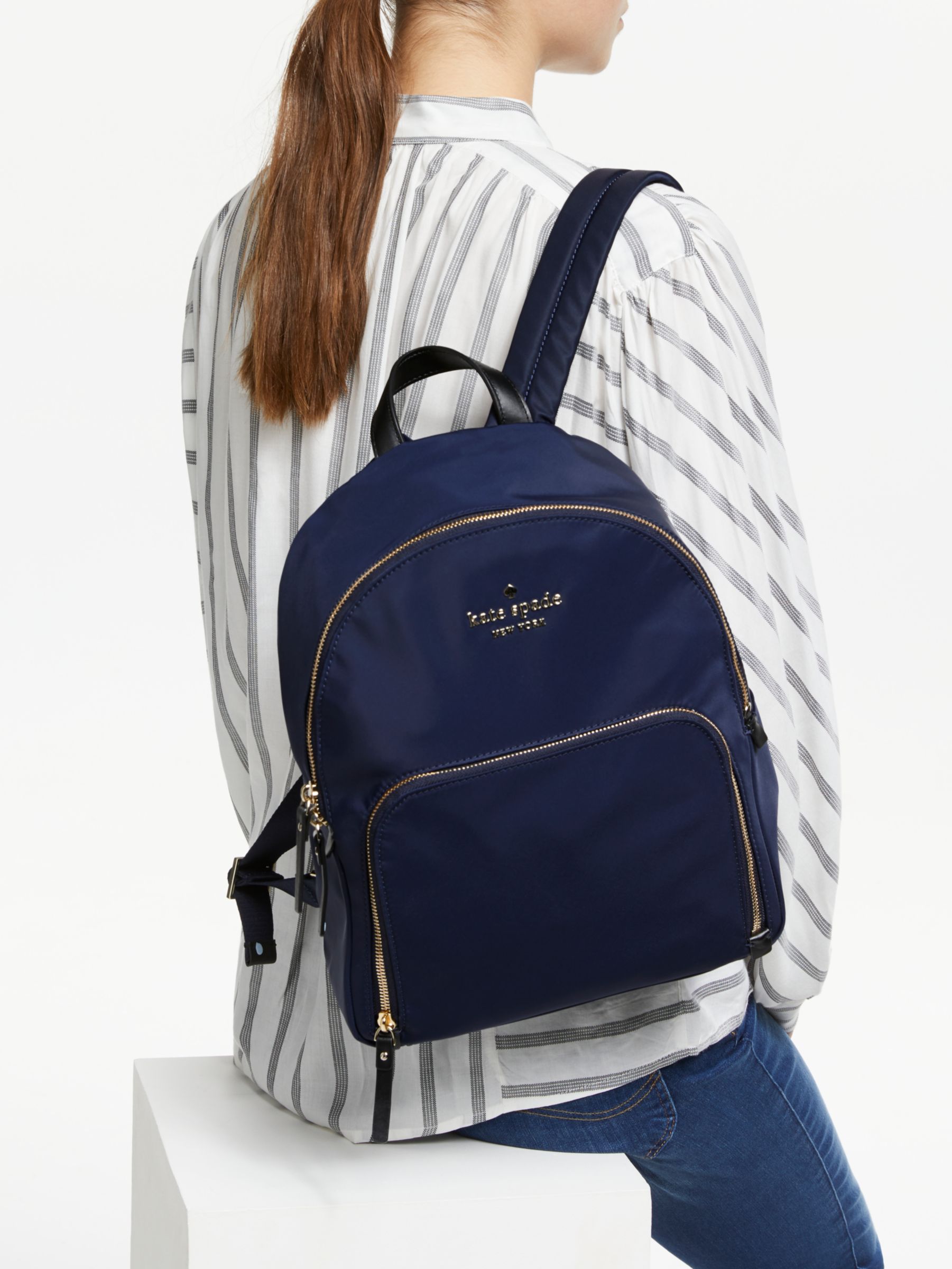 kate spade navy blue backpack