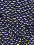 Oddies Textiles Bee Print Fabric, Navy