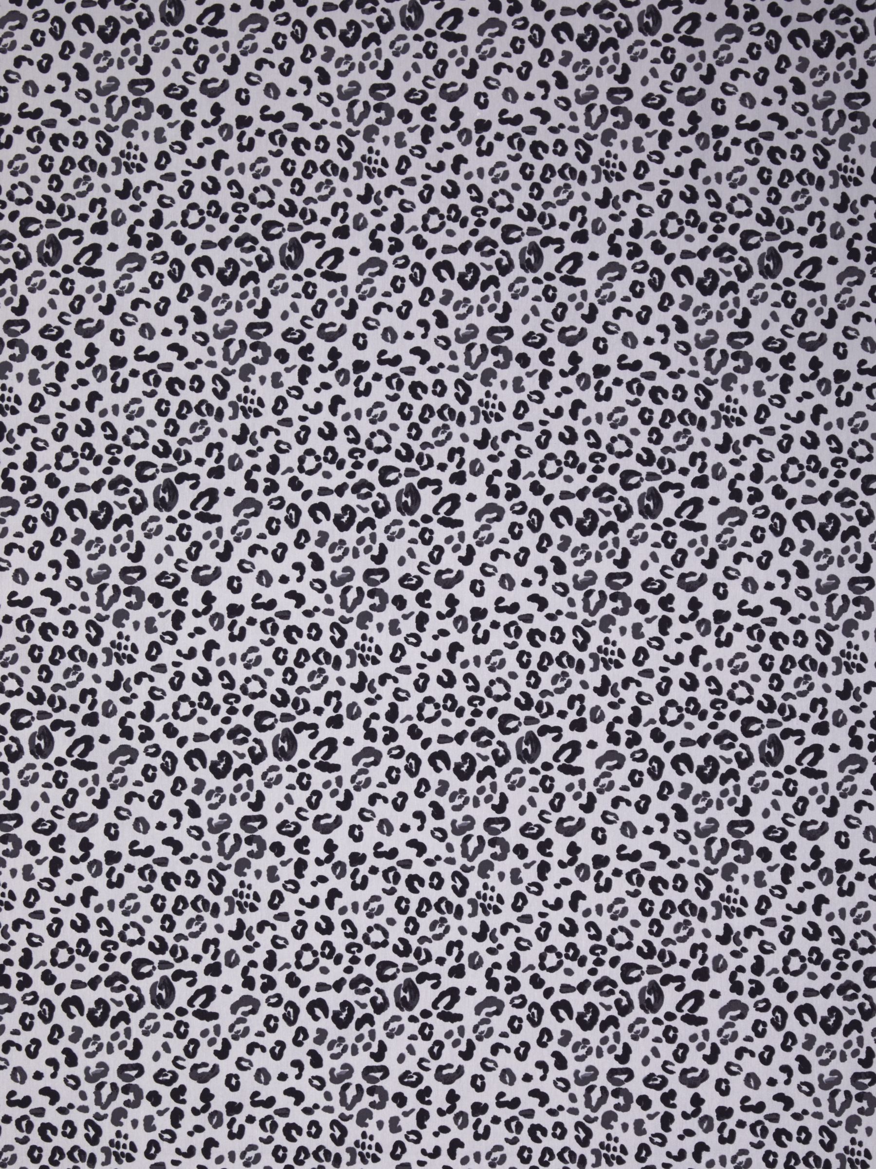 Oddies Textiles Abstract Snow Leopard Fabric Black White Grey At John Lewis Partners