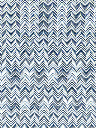 Domotex Triangles and Zig Zags Print Fabric, Blue