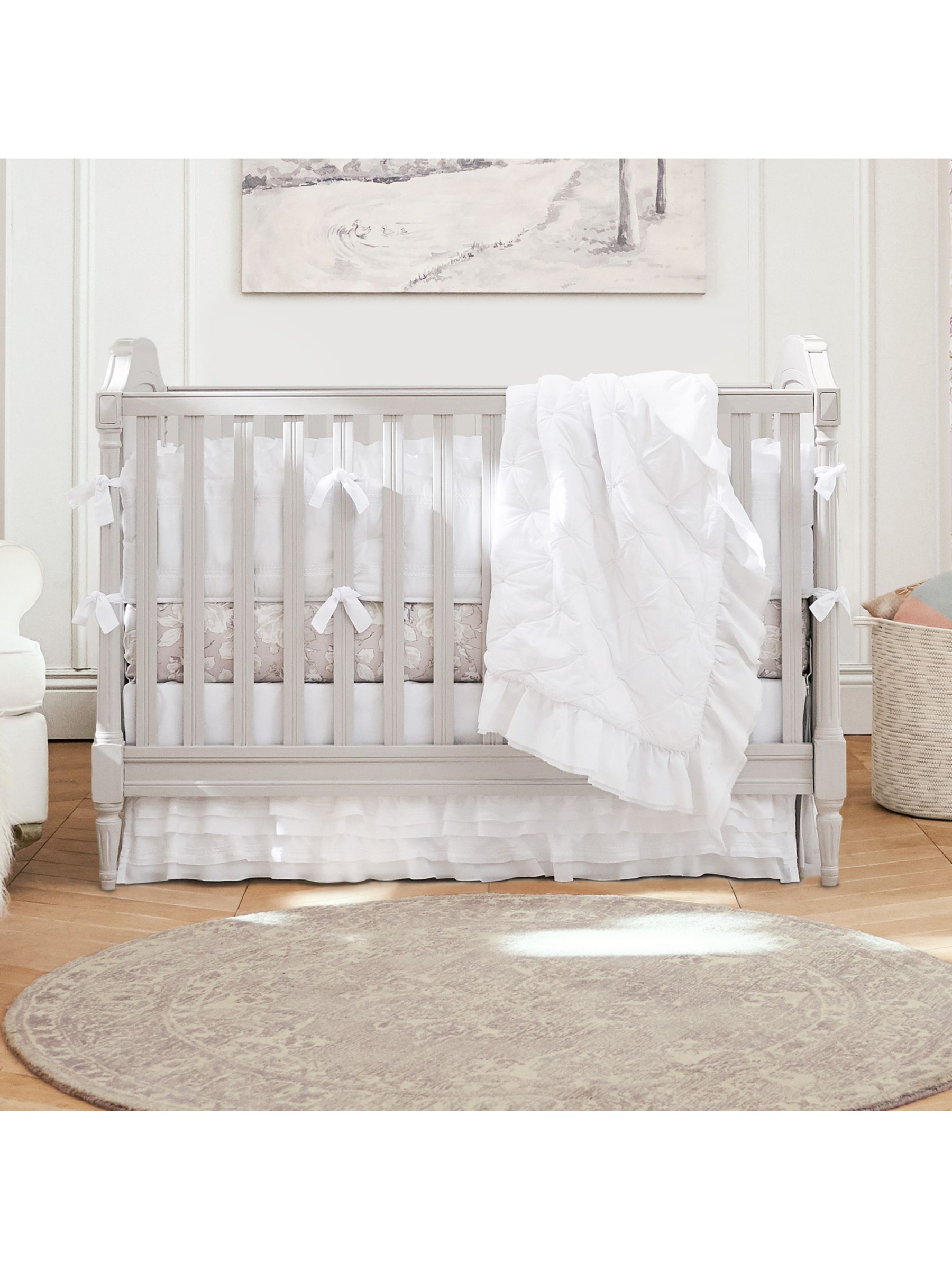 Pottery Barn Kids Sadie Ruffle Toddler Bed Quilt At John Lewis